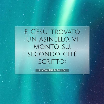 Giovanni 12:14 RIV Immagine del Versetto della Bibbia