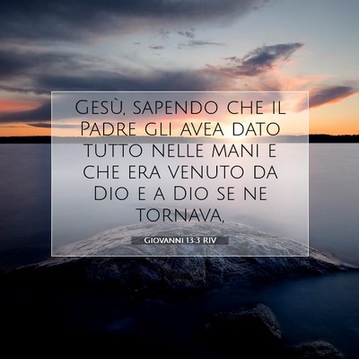 Giovanni 13:3 RIV Immagine del Versetto della Bibbia