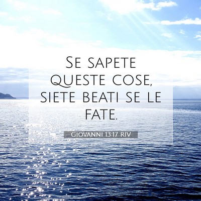 Giovanni 13:17 RIV Immagine del Versetto della Bibbia