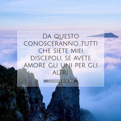Giovanni 13:35 RIV Immagine del Versetto della Bibbia