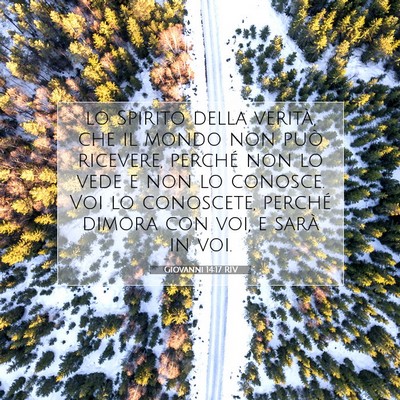 Giovanni 14:17 RIV Immagine del Versetto della Bibbia