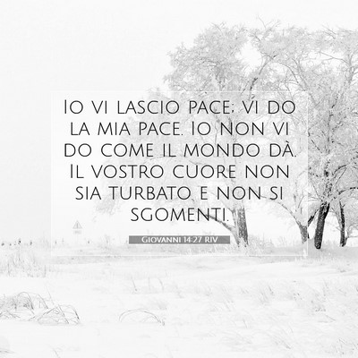 Giovanni 14:27 RIV Immagine del Versetto della Bibbia