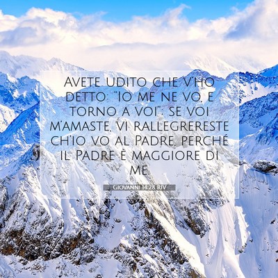 Giovanni 14:28 RIV Immagine del Versetto della Bibbia
