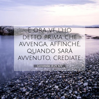 Giovanni 14:29 RIV Immagine del Versetto della Bibbia