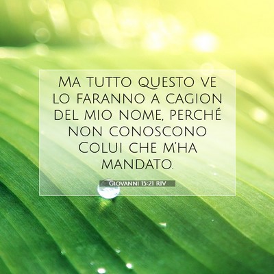 Giovanni 15:21 RIV Immagine del Versetto della Bibbia