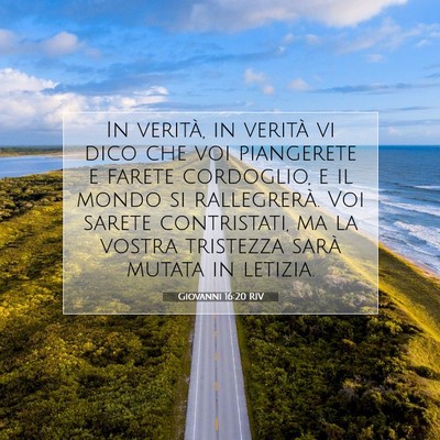 Giovanni 16:20 RIV Immagine del Versetto della Bibbia
