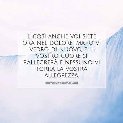 Giovanni 16:22 RIV Immagine del Versetto della Bibbia