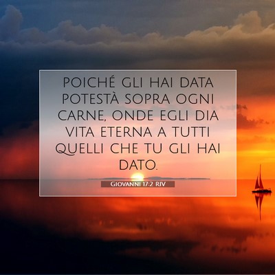 Giovanni 17:2 RIV Immagine del Versetto della Bibbia