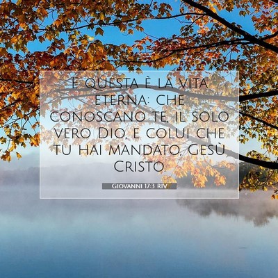 Giovanni 17:3 RIV Immagine del Versetto della Bibbia
