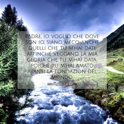 Giovanni 17:24 RIV Immagine del Versetto della Bibbia