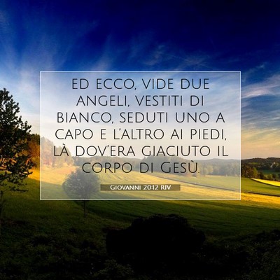 Giovanni 20:12 RIV Immagine del Versetto della Bibbia