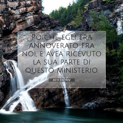 Atti 1:17 Versetto della Bibbia Spiegato
