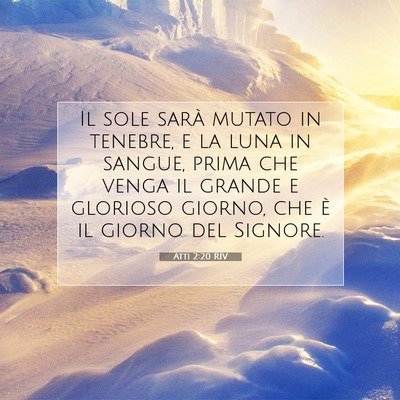 Atti 2:20 RIV Immagine del Versetto della Bibbia