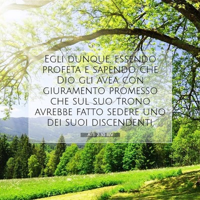 Atti 2:30 RIV Immagine del Versetto della Bibbia