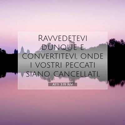 Atti 3:19 RIV Immagine del Versetto della Bibbia
