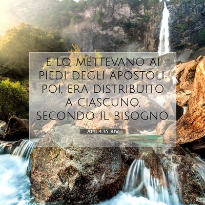 Atti 4:35 RIV Immagine del Versetto della Bibbia