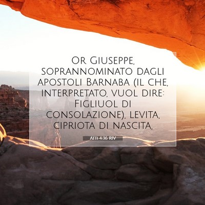 Atti 4:36 RIV Immagine del Versetto della Bibbia