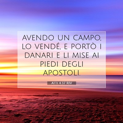 Atti 4:37 Versetto della Bibbia Spiegato