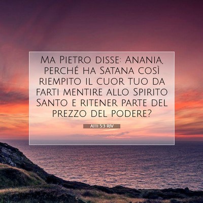 Atti 5:3 RIV Immagine del Versetto della Bibbia