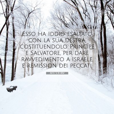 Atti 5:31 RIV Immagine del Versetto della Bibbia