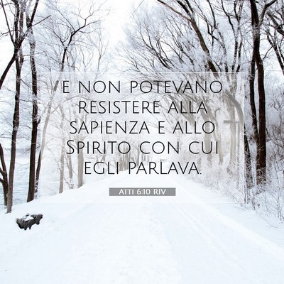 Atti 6:10 RIV Immagine del Versetto della Bibbia