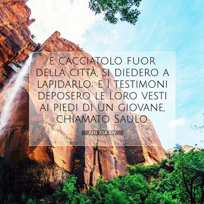 Atti 7:58 RIV Immagine del Versetto della Bibbia