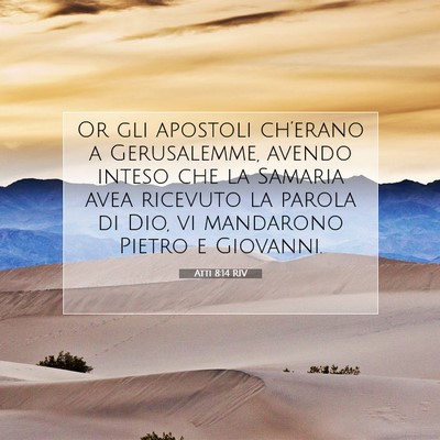 Atti 8:14 RIV Immagine del Versetto della Bibbia