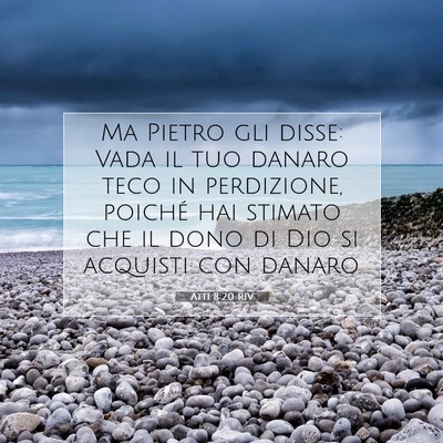 Atti 8:20 RIV Immagine del Versetto della Bibbia