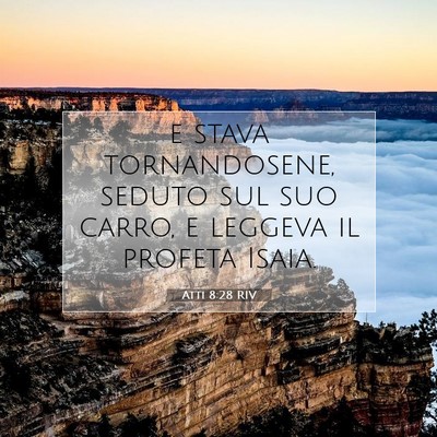 Atti 8:28 RIV Immagine del Versetto della Bibbia