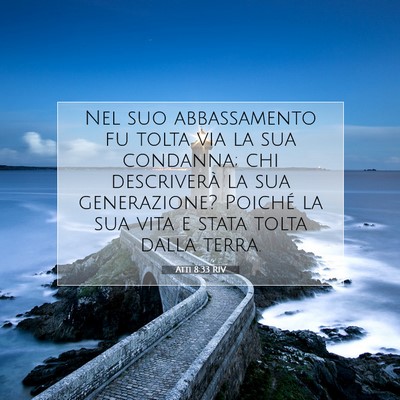 Atti 8:33 RIV Immagine del Versetto della Bibbia