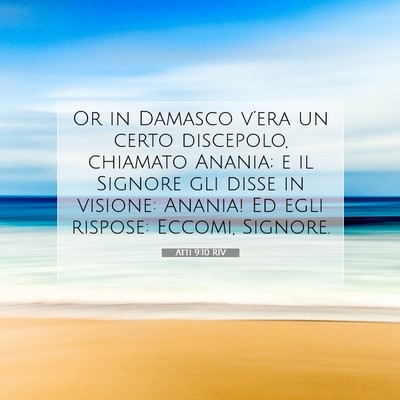 Atti 9:10 Versetto della Bibbia Spiegato