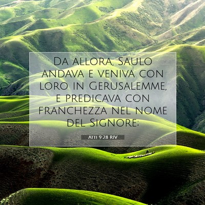 Atti 9:28 Versetto della Bibbia Spiegato