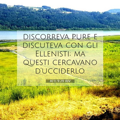 Atti 9:29 RIV Immagine del Versetto della Bibbia