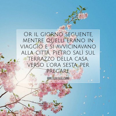 Atti 10:9 RIV Immagine del Versetto della Bibbia