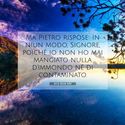 Atti 10:14 RIV Immagine del Versetto della Bibbia