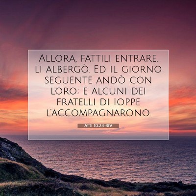 Atti 10:23 Versetto della Bibbia Spiegato