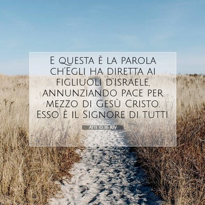 Atti 10:36 RIV Immagine del Versetto della Bibbia