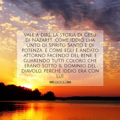 Atti 10:38 RIV Immagine del Versetto della Bibbia