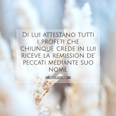 Atti 10:43 RIV Immagine del Versetto della Bibbia