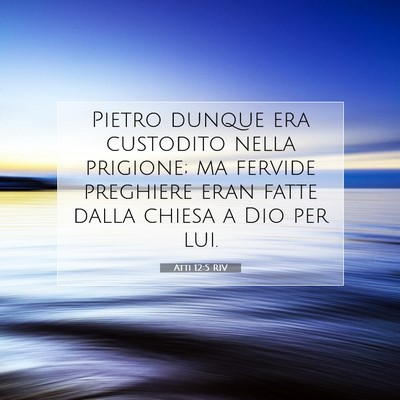 Atti 12:5 RIV Immagine del Versetto della Bibbia
