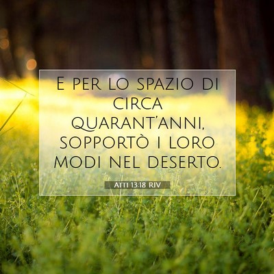 Atti 13:18 Versetto della Bibbia Spiegato