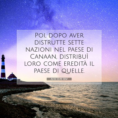 Atti 13:19 RIV Immagine del Versetto della Bibbia