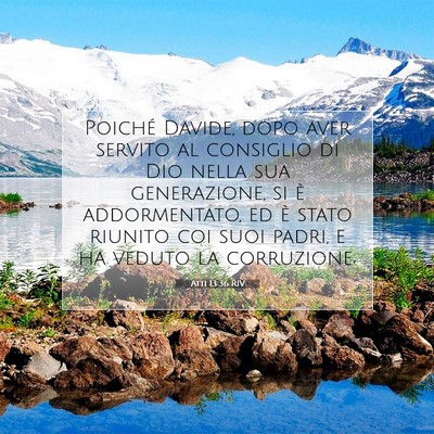Atti 13:36 RIV Immagine del Versetto della Bibbia
