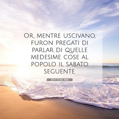 Atti 13:42 Versetto della Bibbia Spiegato