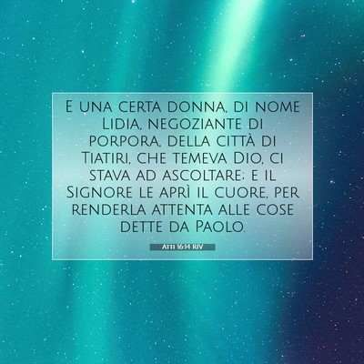 Atti 16:14 RIV Immagine del Versetto della Bibbia