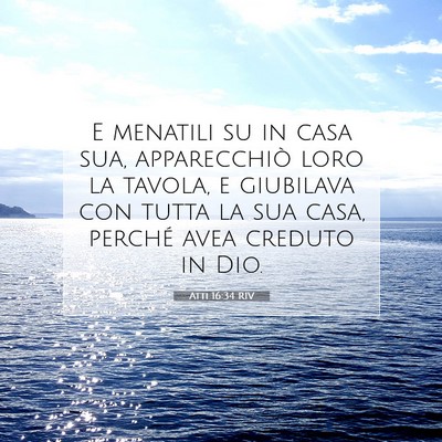 Atti 16:34 Versetto della Bibbia Spiegato