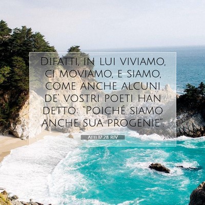 Atti 17:28 RIV Immagine del Versetto della Bibbia
