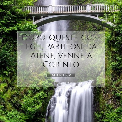 Atti 18:1 RIV Immagine del Versetto della Bibbia