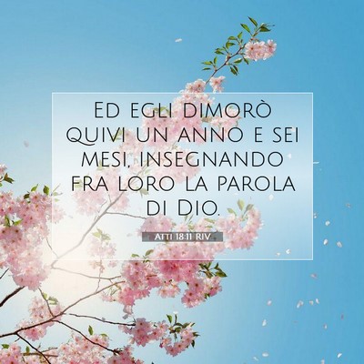 Atti 18:11 Versetto della Bibbia Spiegato