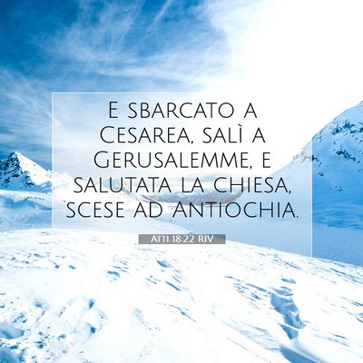 Atti 18:22 RIV Immagine del Versetto della Bibbia